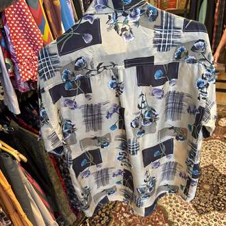 Naf Naf 100% Silk Shirt — “Opium Bloom”