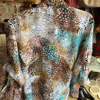 90’s Canda Jungle Mix Print Shirt