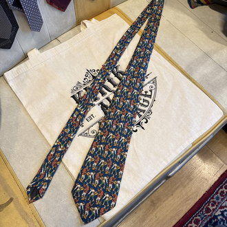 Handmade in Italy Illustrated Pattern Tie