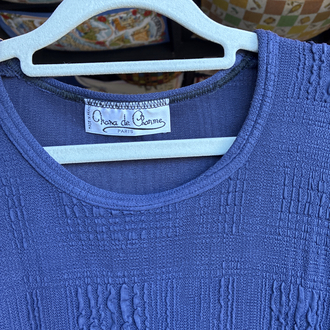 80’s Chara de Charme Textured Knit Bodysuit — Paris