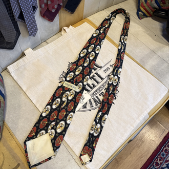 Fiorenzi Vincenzo Silk Made in Italy Equestrian Pattern Tie