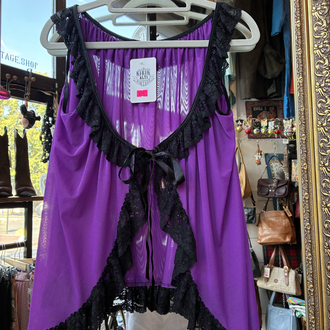 Y2K Purple Lace Babydoll — Midnight Allure