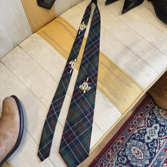90's Disney Scrooge McDuck Tartan Silk Tie