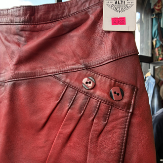 Red Bellion Leather Skirt