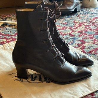 70's Dark Brown Leather Boots