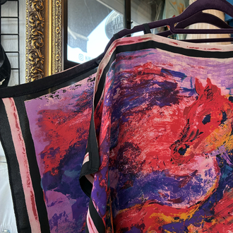 Crimson Kaze Horse Blouse 90’s Expressionist Energy