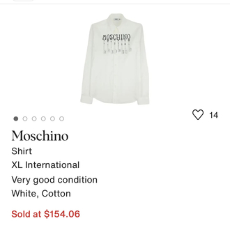 Moschino Jeans Key Graphic White Shirt