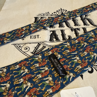 Handmade in Italy Illustrated Pattern Tie