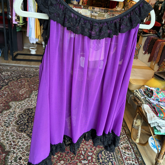 Y2K Purple Lace Babydoll — Midnight Allure