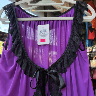 Y2K Purple Lace Babydoll — Midnight Allure