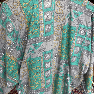 80's Pepita Kimono Shirt