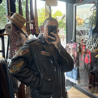 Non Stop 80's Heavy Leather Biker Jacket
