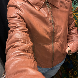Dusty Rose Leather Jacket