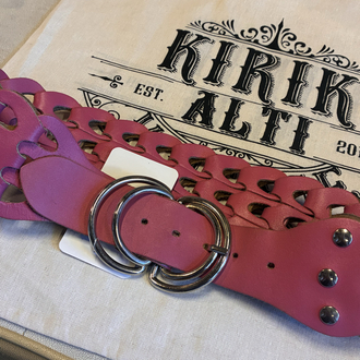 Pink Leather Corco Belt