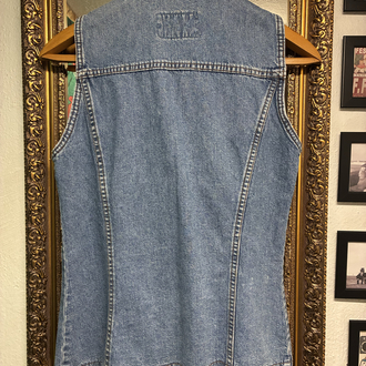 90's Blue System Denim Vest