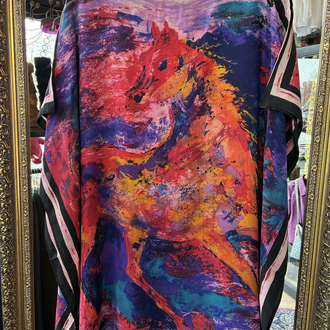 Crimson Kaze Horse Blouse 90’s Expressionist Energy