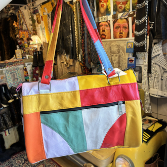 90's Colorful Leather Bag