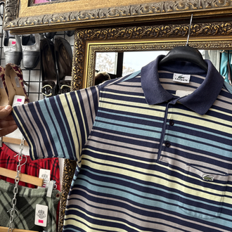 90’s Lacoste Striped Polo — Pastel Wave Edition