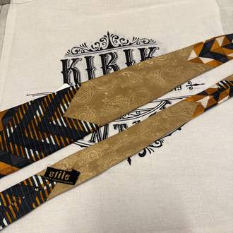 Yves Saint Laurent (YSL) Silk Tie - Made in Italy - Geometric & Paisley