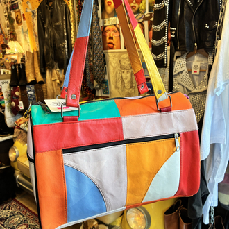 90's Colorful Leather Bag