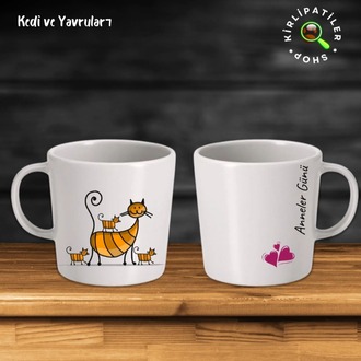 KirliPatiler Taş Kupa Fincan Üzeri Anneler Günü Baskılı