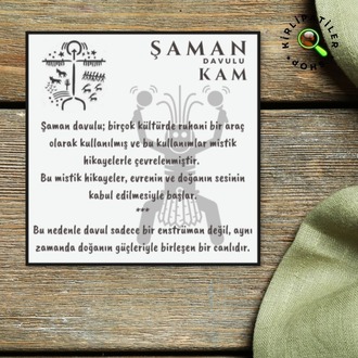 KirliPatiler Epoksi Şaman Davulu (Kam) Araç Aksesuarı, Araç Ayna Aksesuarı