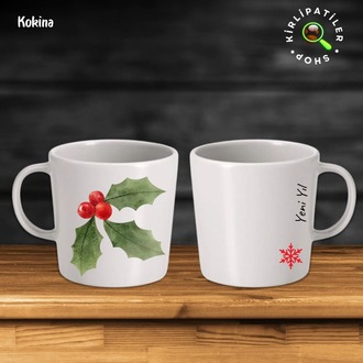KirliPatiler Taş Kupa Fincan Üzeri Yeni Yıl Noel Baskılı
