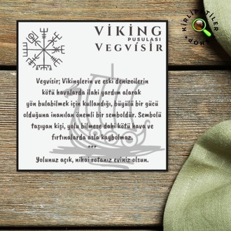 KirliPatiler Epoksi Viking Pusulası (Vegvísir) Araç Aksesuarı, Araç Ayna Aksesuarı