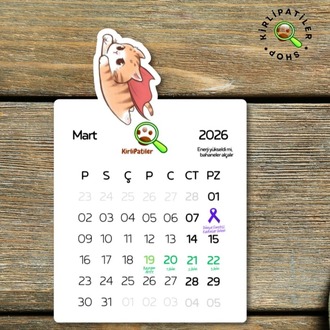 KirliPatiler 2026 Takvim Uykucu Kedi