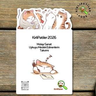 KirliPatiler 2026 Takvim Uykucu Kedi