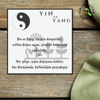 KirliPatiler Epoksi Yin Yang Araç Aksesuarı, Araç Ayna Aksesuarı