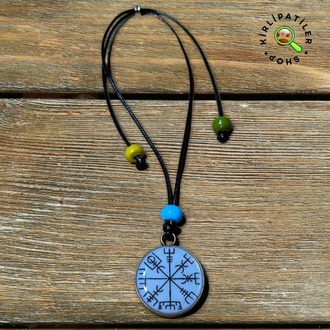 KirliPatiler Epoksi Viking Pusulası (Vegvísir) Araç Aksesuarı, Araç Ayna Aksesuarı