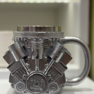 V6 Motor Çelik Kupa