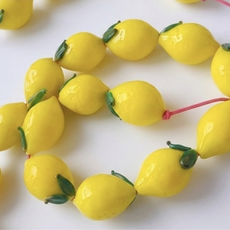 Murano Limon Figür Boncuk 
