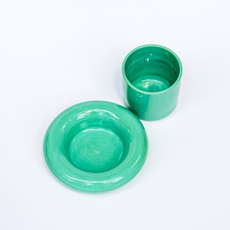 Bonbon Tabaklı Fincan - Mint