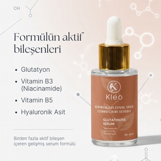 Kléo By MK Kombucha Dark Spot Corrector Serum Leke Karşıtı, Ton Eşitleyici ve Aydınlatıcı