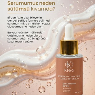 Kléo By MK Kombucha Dark Spot Corrector Serum Leke Karşıtı, Ton Eşitleyici ve Aydınlatıcı