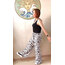 Zebra desen bol paça pantolon