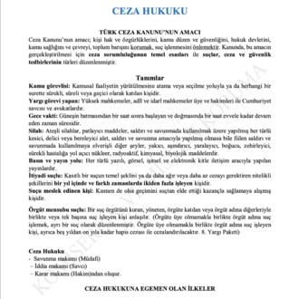 2026 Hukuk Ders Notları (6 Dersin Notu) 