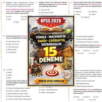 KPSS 2026 Genel Yetenek – Genel Kültür 75 Deneme (15’li Setler Halinde)