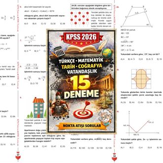 KPSS 2026 Genel Yetenek – Genel Kültür 75 Deneme (15’li Setler Halinde)