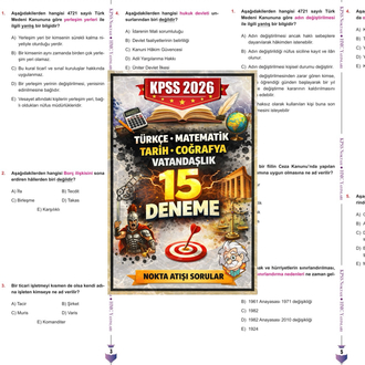 KPSS 2026 Genel Yetenek – Genel Kültür 75 Deneme (15’li Setler Halinde)