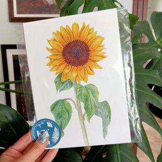 Helianthus annuus - Mini Sanat Serisi (A5)