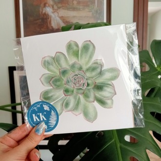 Echeveria - Mini Sanat Serisi (15x15)