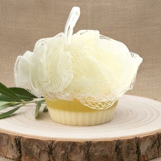 Pirinç Sütü Cupcake Tasarım Banyo Lifli Sabun 120gr