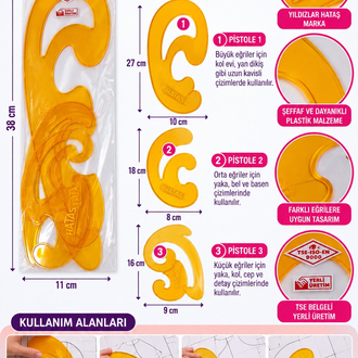 Pistole Cetvel Takımı