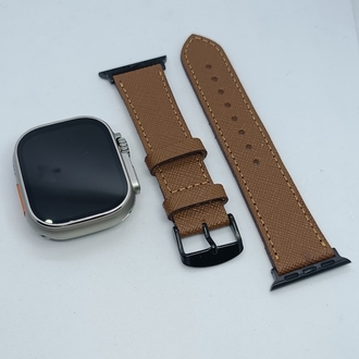 Applewatch Saffiano Deri Saat Kordonu Taba