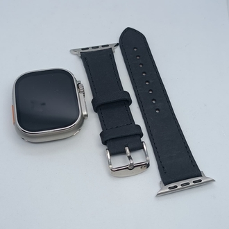Applewatch Crazy Deri Saat Kordonu Siyah 