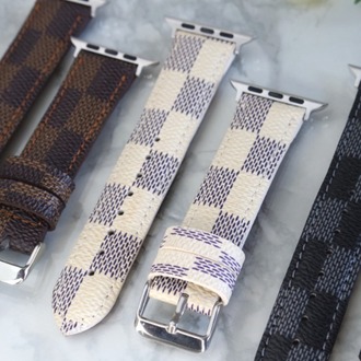 Applewatch Luxury Deri Saat Kordonu Bej