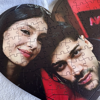 AHŞAP PUZZLE kalp model
